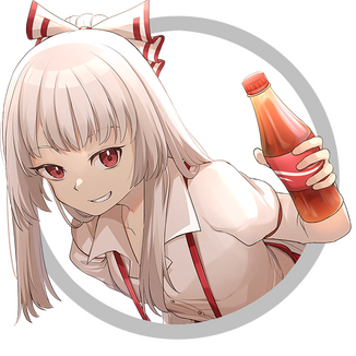 Mokou hands you a bottle of soda